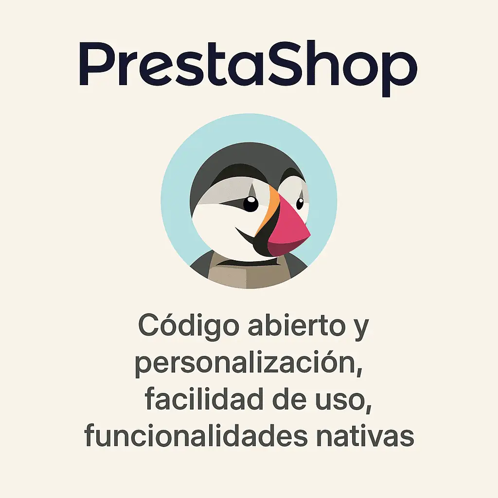 Panel de administración de Prestashop con gestión de productos