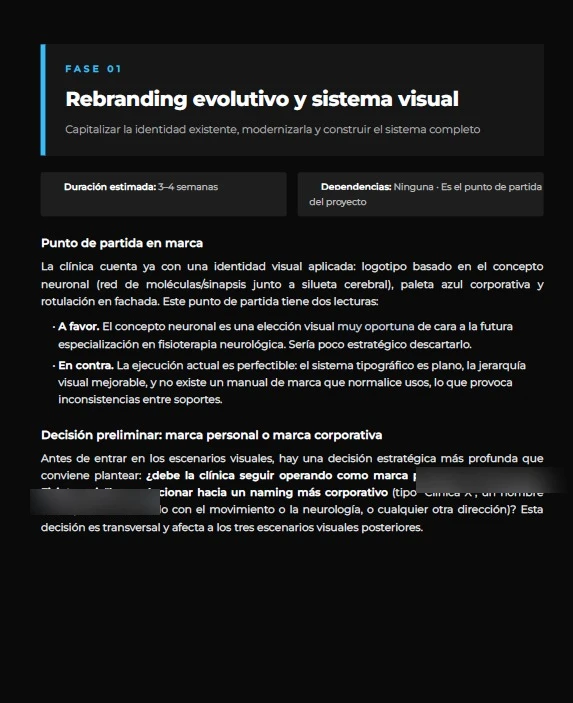Fase 1: rebranding evolutivo y sistema visual
