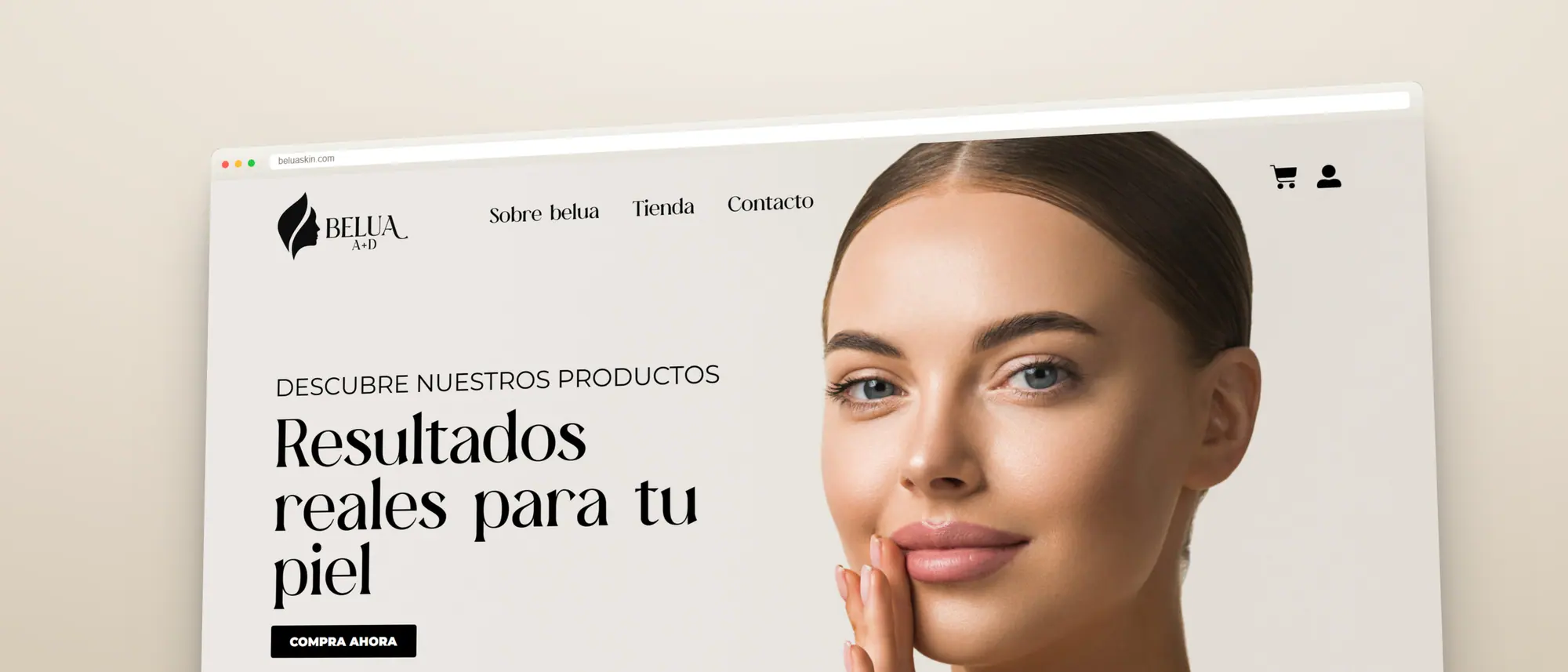 Tienda online de Belua Skin en escritorio