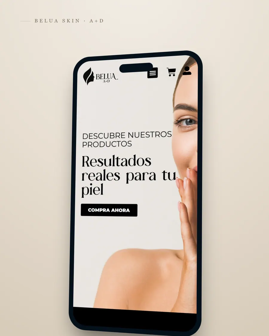 Versión móvil de la tienda de Belua Skin