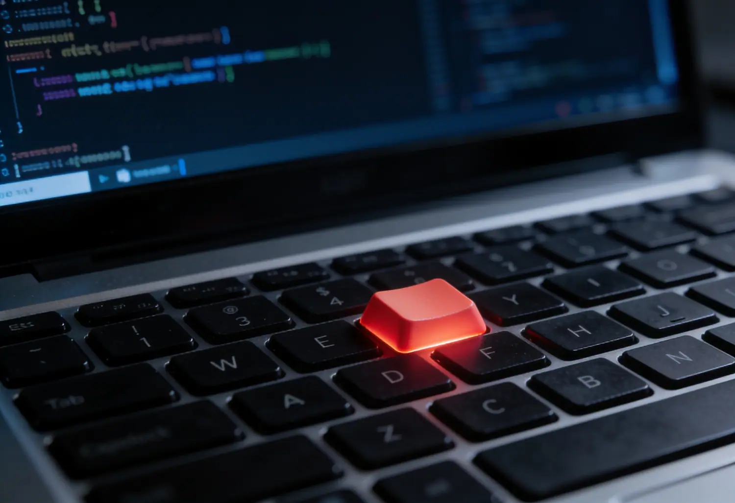 Teclado y código en pantalla
