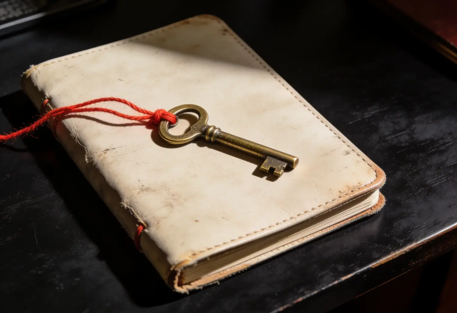 Llave sobre cuaderno — propiedad del código